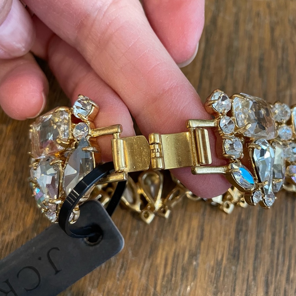 J Crew Clear Crystal Marquise Statement Bracelet - Picture 5 of 8